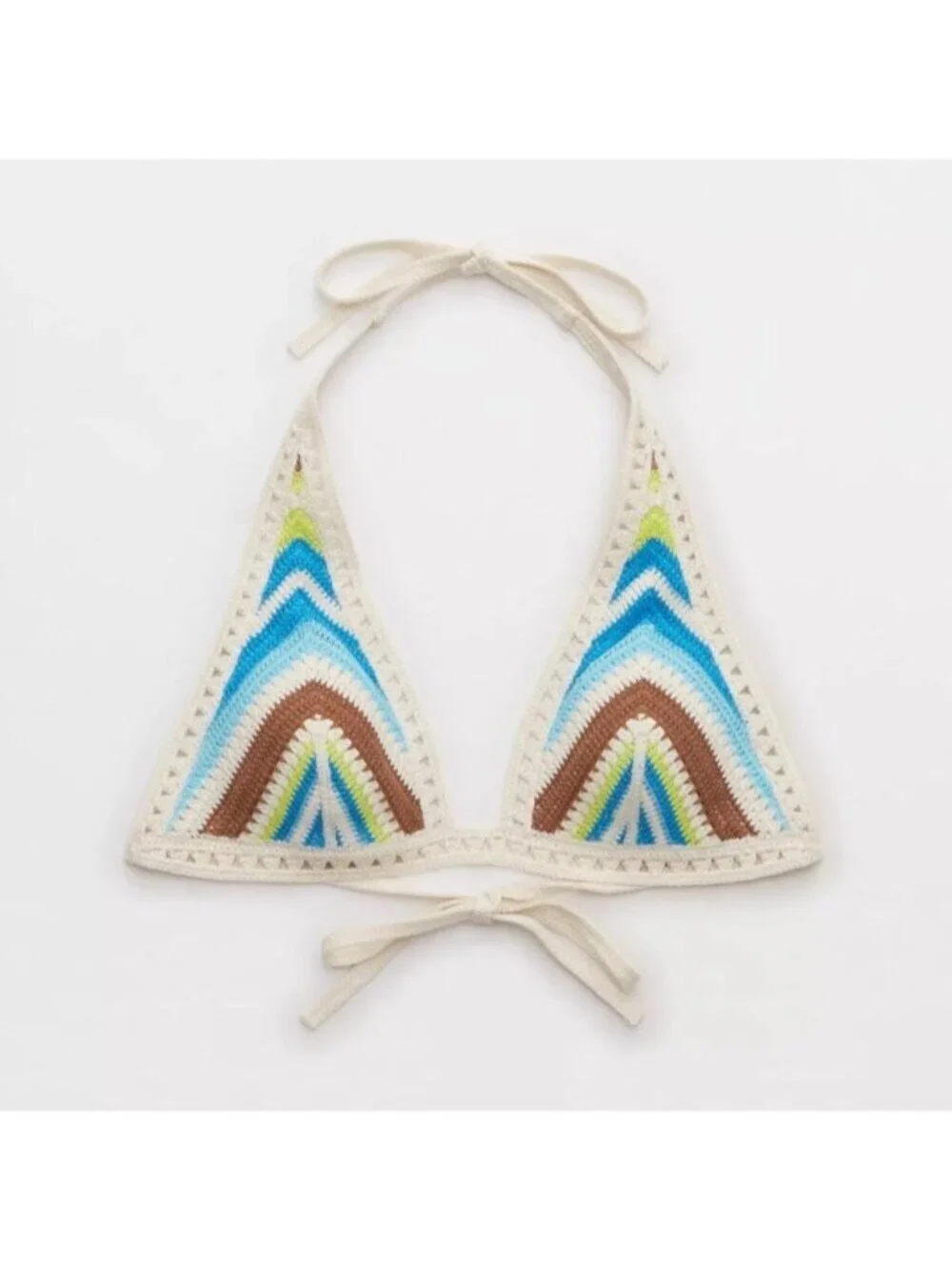 Aerie crochet halter triangle bikini top